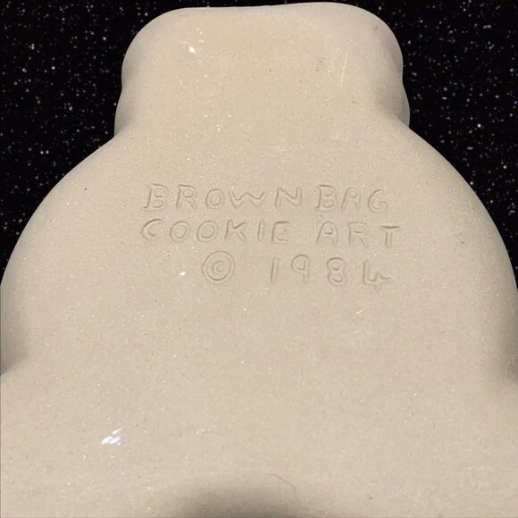 Vintage 1984 Brown Bag Cookie Art Hill Design Cookie Mold Stamp Press Teddy 5.5” - Picture 6 of 6